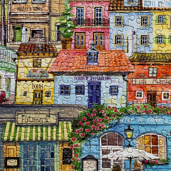 White Mountain Seaside Village Puzzle - Larger Pieces Colorful 500 Pieces - Picture 8 of 15